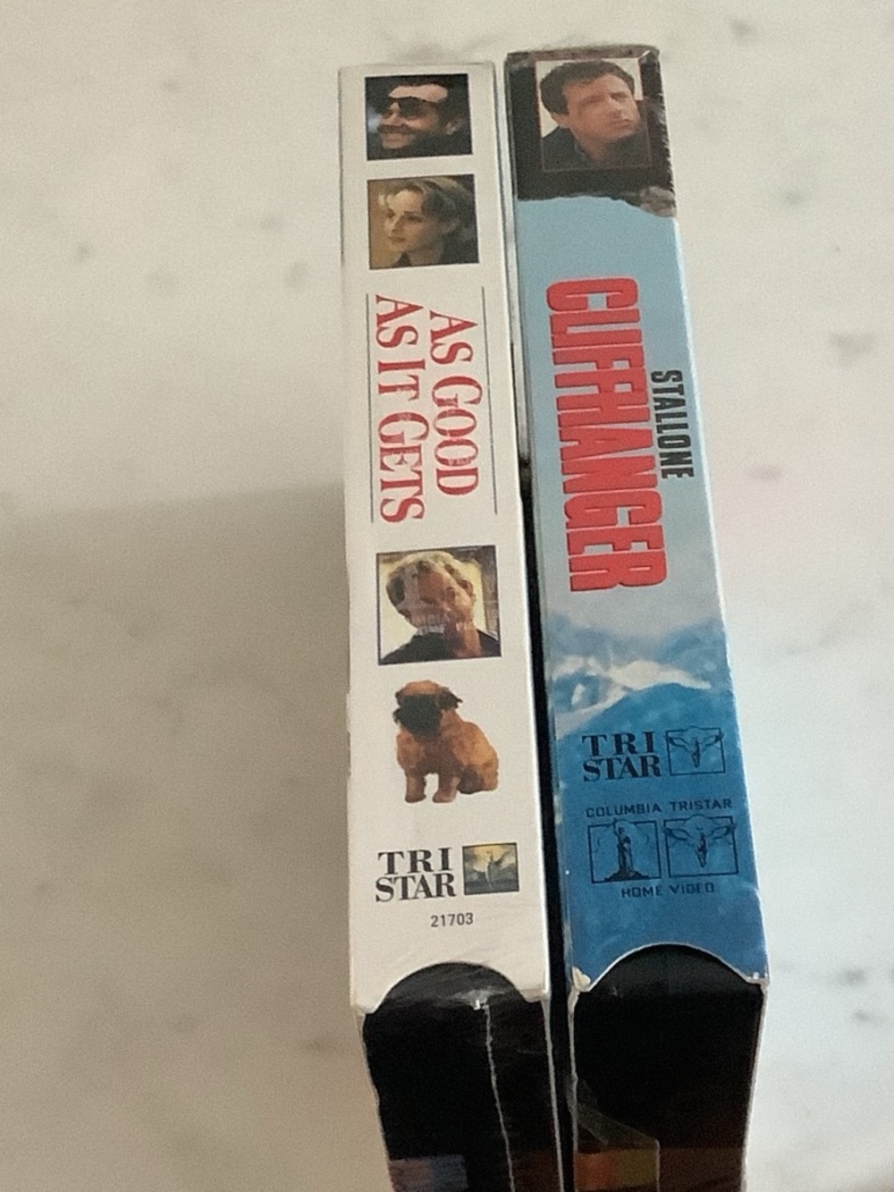 Cliffhanger & As Good As It Gets VHS Movie Lot - Blue, Red, White
